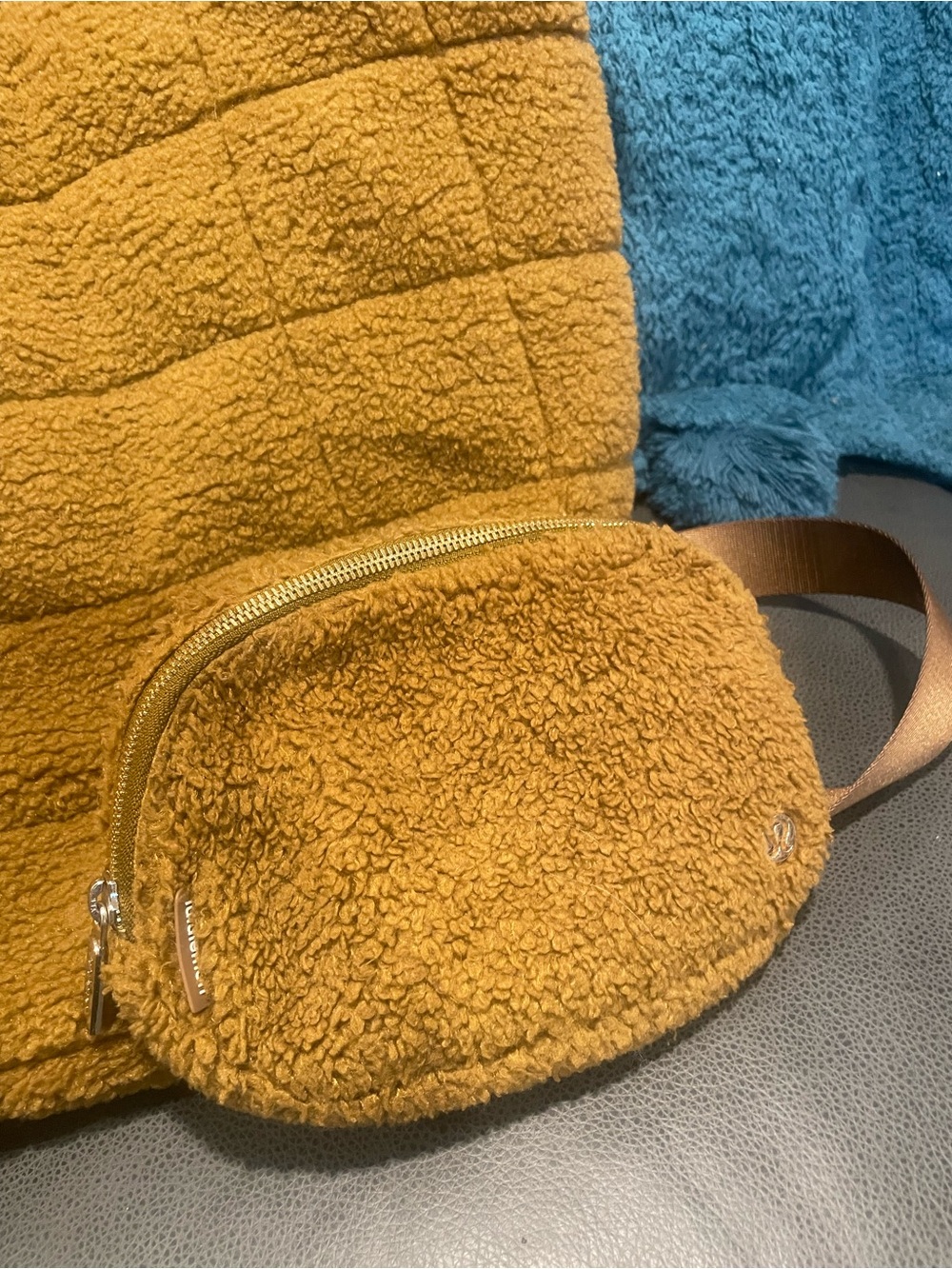lululemon athletica Mustard Sherpa Tote & Crossbody Bag